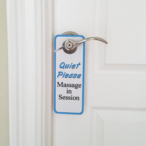 GRAPHICS & MORE Quiet Please Massage in Session Plastic Door Knob Hanger Sign
