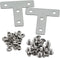 Aluminum Profile Connector Bracket Set, 2Pcs T Shape Connector, 8Pcs M5 T-Slot Nuts, for 6mm Slot 2020 Series