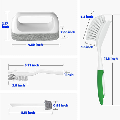 6 Pack Set Holikme Dish Brush with Handle Kitchen Cleaning Brush for Pot, Pan, Kitchen Sink (Green)