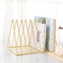 Sooyee 9 Slot Gold Magazine Holder, Desktop File Sorter Organizer, Triangle Bookshelf Decor for Home Office