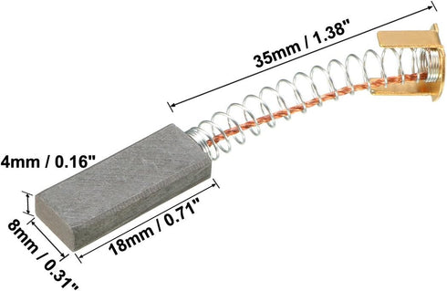uxcell 2Pcs Carbon Brushes,for Electric Motor,20mmx8mmx4mm,Power Tool,Replacement,Cutter,Drill,
