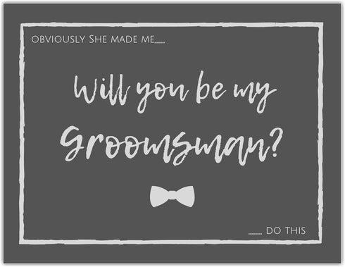 Elcer Will You Be My Groomsman? Proposal Cards with Envelopes, 10 Pack for Wedding Party