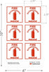 SmartSign Fire Extinguisher Inside Stickers | 2.75" x 2.75" Engineer Grade Reflective Labels, Pack of 6