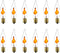Sunlite Petite Chandelier Flicker Flame Light Bulb Candelabra Base, Orange, for Holiday