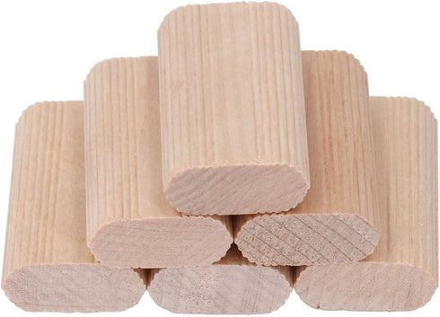 50Pcs Beech Wood Stopper Insertion Dowel Block, 10x24x50MM for Woodworking Furniture Splicing Tool