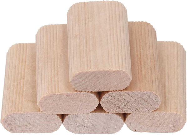 50Pcs Wood Stopper Beech Insertion Dowel Block for Woodworking Furniture Splicing Tool, 6x20x40MM