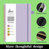 Spiral Notebook, Lined Journal for Women, 6"x8.5", Hardcover with Pen Loop, Pocket, 160 Pages, 100 GSM Thick Paper,