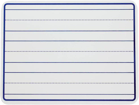 School Smart Lined Dry Erase Boards, 9 x 12 Inches, Pack of 10