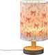 Pink Bows Hearts Flower Bedside Table Lamp Small Desk Lamps Linen Fabric Shade Decorative Nightstand Lamp LED with USB