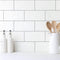 White Vinyl Wall Tile Transfers Brick Sticker for Home Decor, 27Pcs, 8x4Inch/20x10CM, Peel&Stick Self-Adhesive
