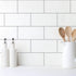White Vinyl Wall Tile Transfers Brick Sticker for Home Decor, 27Pcs, 8x4Inch/20x10CM, Peel&Stick Self-Adhesive
