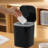 Mini Trash Can - 0.5 Gallon Black Wastebasket Container for Desk, Countertop