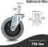 4 Inches Wheels,7/16-Inch 4 Pack Stem Caster Stem Diameter Swivel Rubber Casters,Heavy Duty TPR Replacement Wheels