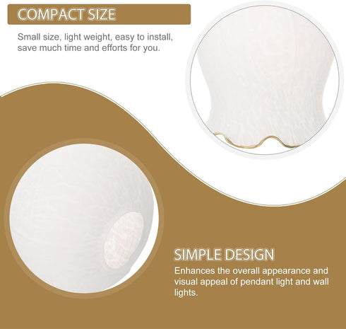 5.11X5.00X5.00 Inch MAGICLULU Glass Lamp Shade Replacement for Pendant Light Fixture Frosted Glass Lampshade Accessory