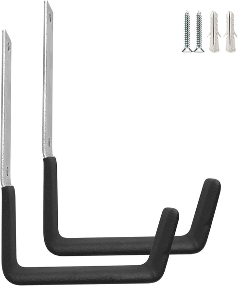 Heavy Duty Steel Hooks, Garage Storage Utility Organizer, Wall Mount Tool Hangers (2 Pack)