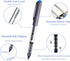Blue Fine Tip Pen, Bullet Tip Liquid Ink Rollerball Pens, 0.7mm Fine point Pens,Free Ink Roller Fine Tip Pens, Blue Ink Liquid Rollering Pens, 12 Pack Office Bulk Pens by EYEYE