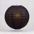 Luna Bazaar Paper Lantern (20-Inch, Parallel Style Ribbed, Black) - Rice Paper