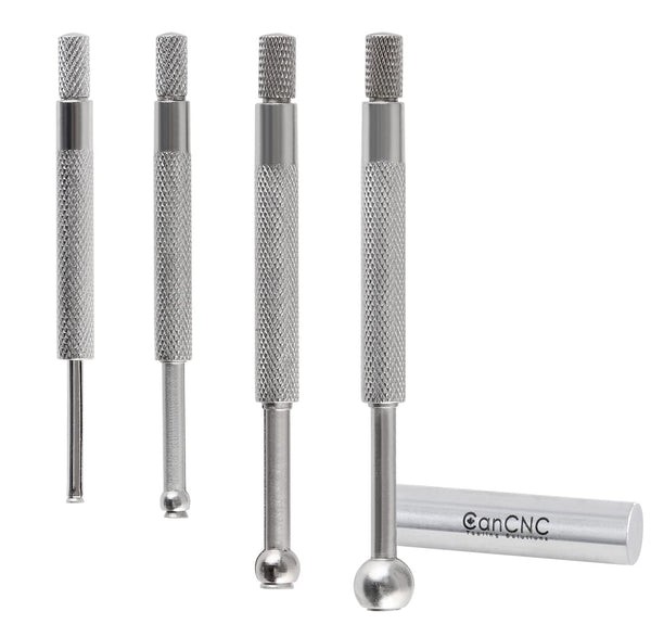 Accusize Industrial Tools 4 Pc Small Hole Gauge Set, Ball Type, inch/mm, 1/8 to 1/2