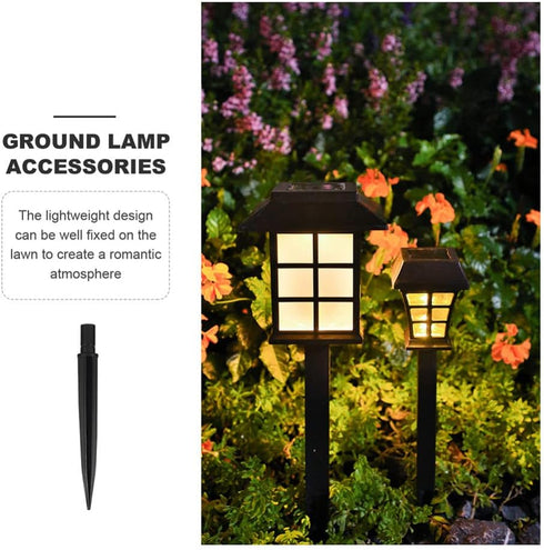 YARDWE Solar Light Stakes, 25 Pcs Plastic Ground Spikes, Flood Light Ground Stake Replacement for Yard Outdoor