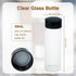 30ML (1oz) Clear Glass Vials, Small Liquid Sample Vial,27.5x84mm 30ml Borosilicate Glass Empty Vials with Caps, Black Screw Caps with PE Liner, Pack of 20