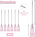 20 Pack 20Ga 1.5 Inch Blunt Tip Dispensing Needles, Pink Plastic Syringe Tapered Luer Lock for Industrial Use