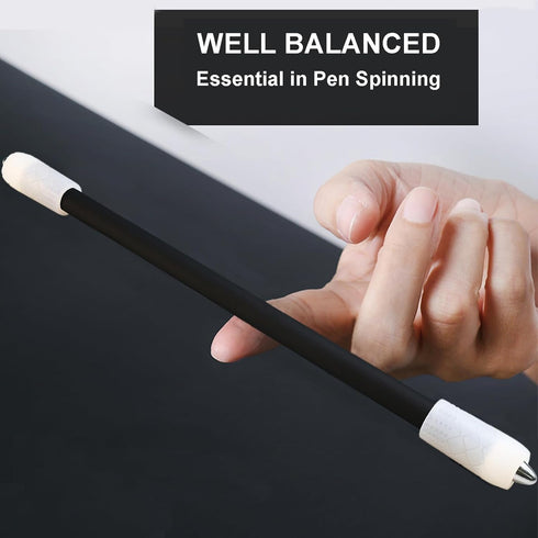 Penspinning Pens Travel Mod, Black Nonslip Coated Spin Stick for Beginner Pen Spinning