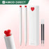 Kaco FIRST Gel Ink Pens, 2 Pieces Cute Heart Pen Set with 4 Extra Black Refills (2 White)