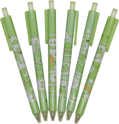 Maydahui 42PCS Green Matcha Frog Gel Pens, Cute Cartoon Animal Pen, Black Ink for Office School Party