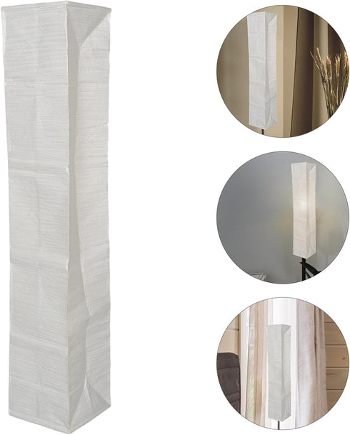 Uonlytech Japanese Paper Floor Lamp Shade: Foldable Paper Lampshade Replacement for Living Room Bedroom Office Modern