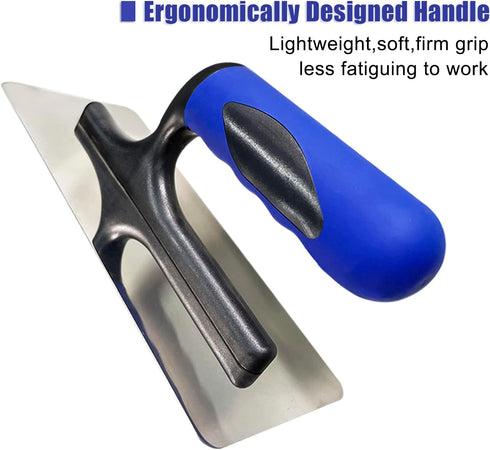 Stainless Steel Venetian Plaster Trowel 2 PC, Small 200mm x 80mm & Medium 240mm x 100mm Paint Plastering Tools