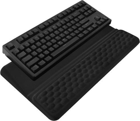 Computer Keyboard Stand with Wrist Rest, Ergonomic Tilted Keyboard Holder - Keyboard