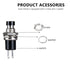 Clyxgs Momentary Push Button Switch, SPST Normal Closed NC Switch 2 Pin Mini Micro 1A 250V AC, 30 PCS