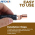 160PCS Copper Wire Terminal Connectors, 80Pcs Battery Cable Lugs and 80Pcs Heat Shrink Tube, AWG 2-12