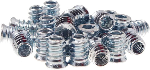 1/4-20 Hex Drive Threaded Inserts for Wood - 40 Pieces Included