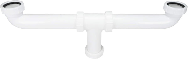 Danco 50974 Plastic Center Outlet Waste Drain Pipe, 1-1/2 in, White