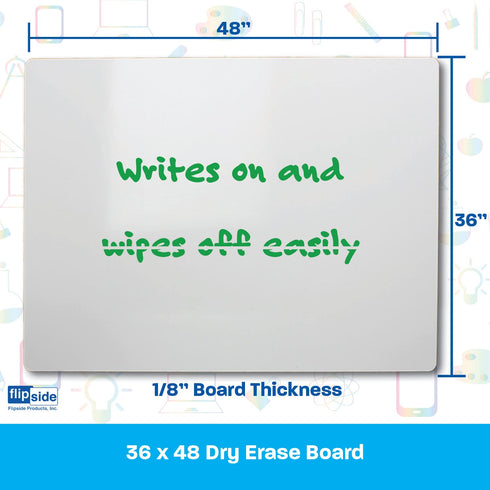 Flipside FLP13648 Unframed Dry Erase Board Set, 1 Each, White