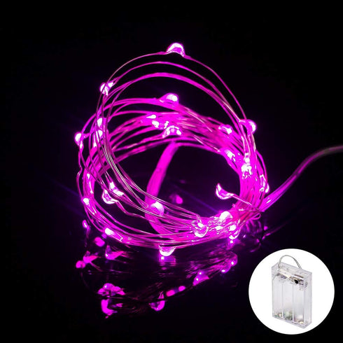 XINKAITE Waterproof LED String Lights, Fairy Starry Lights for Indoor & Outdoor DIY Decoration (10FT/3M, Pink)