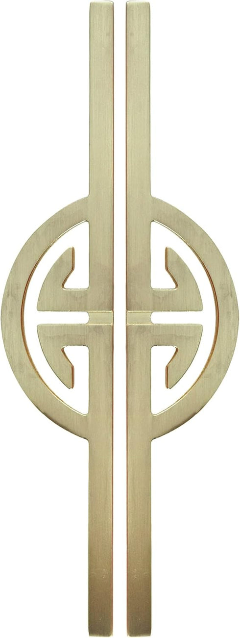 2Pack Brushed Gold Drawer Pulls, Half Moon Zinc Alloy Drop Handle for Kitchen Furniture Wardrobe Cupboard