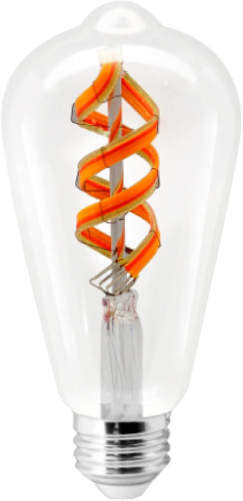 ST19 Bulb, 7W 2000K, 1 Pack (75809) Sylvania WiFi LED Smart RGBW Color and Amber Finish Filament Light Efficient