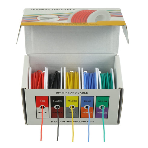 BOJACK 26 AWG Flexible Silicone Wire Kit, 300V Electric Hook up Wire with 20 3mm Heat Shrink Tubings, Mini Wire