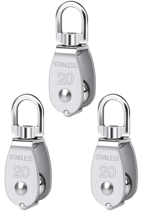 Can Swivel Rope Pulley Cable Pulley Block 304 Stainless Steel Small Heavy Duty M15 M20 M25 M50 for Gym Equipment