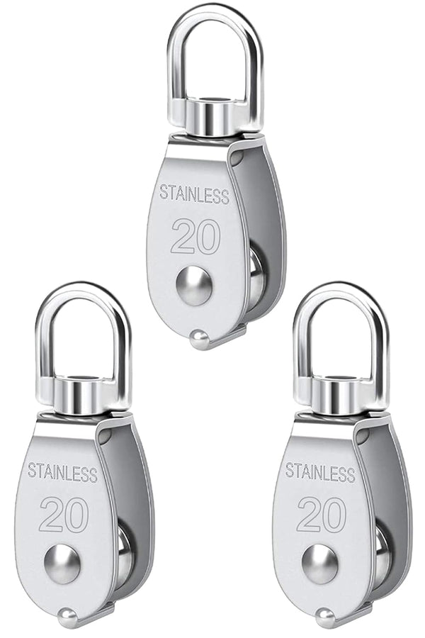 Can Swivel Rope Pulley Cable Pulley Block 304 Stainless Steel Small Heavy Duty M15 M20 M25 M50 for Gym Equipment