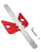 QWORK Center Scribe Gauge, Aluminum Center Finder Ruler, 45/90 Liner & Circle Center Measuring Tool