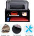 EMERIT 2 Printer Stand Shelf with Storage Wood Desk Paper Organzier for Home/Office,Printer Riser, Tire