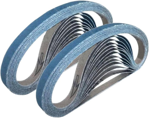 1/2 Inch X 18 Inch Sanding Belts: 120 Grit Zirconia Sanding Belts for Woodworking, Metal Polishing (16 Pack)
