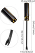 3 Packs Tack Lifter 3 mm U Tip Nail Staple Rivet Tack Puller Screwdriver Upholstery Staple Remover Tool for Furniture (Yellow, Black)