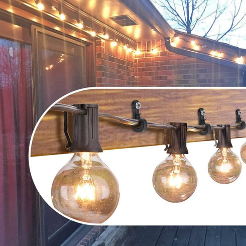 30 SELEWARE Q Hanger Hooks for Outdoor String Lights, Christmas Light Hooks with Screw, Indoor Outdoor Light Hooks