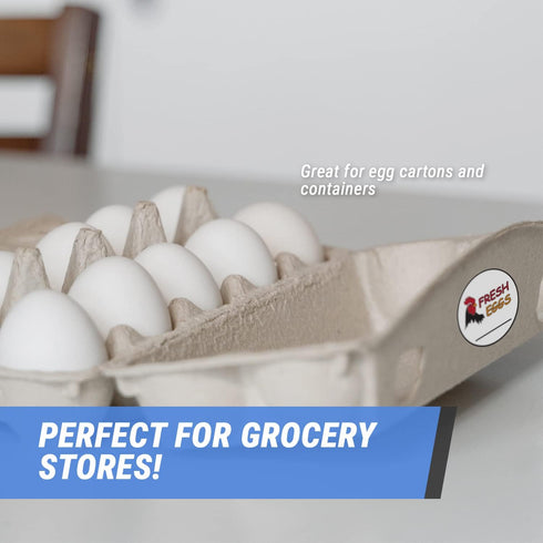 Fresh Eggs Labels (2 inch, Round) - 300 Labels for Farm Fresh Produce, Egg Carton Stickers
