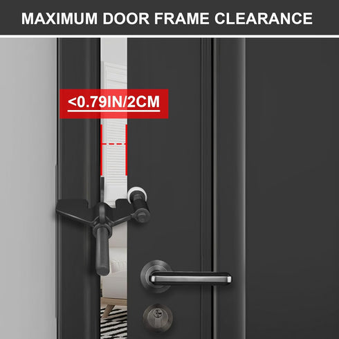 Pack 2, Upgraded Portable Door Lock Home Security Door Locker Privacy Perfect for Traveling Hotel Home Apartment