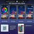 AILBTON Lights,60ft Remote,5050 Led Strip Music Sync Color Changing, Built-in Mic,Bluetooth App Control LED Tape Lights